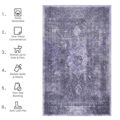 2x3 Machine Washable Area Rugs t