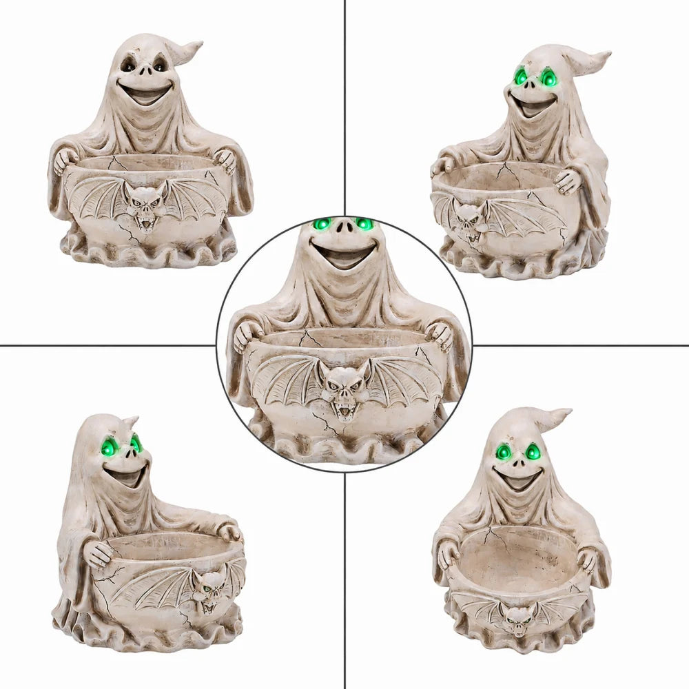 Halloween Ghost Candy Dish with LED Light