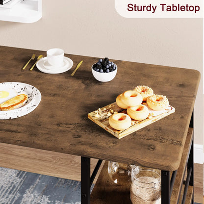 Narrow bar table, bar stool with 2 stools,