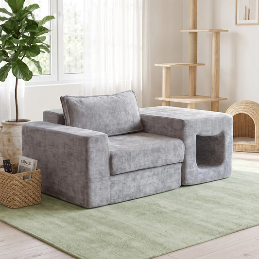 Modular Sofa Built‑in Pet Cave Pet‑Friendly Couch