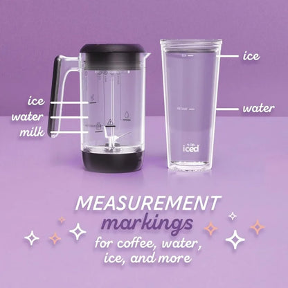 Mr. Coffee 3-in-1 Single-Serve Iced and Hot Coffee/Tea Maker with Blender with Reusable Filter, Scoop, 2 Tumblers, Straws, Black