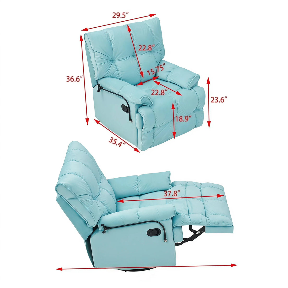 Single-person comfortable sofa with a soft and comfortable