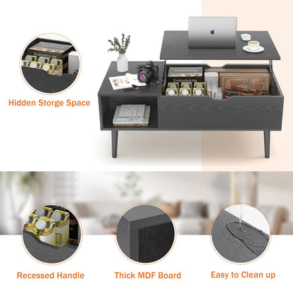Desk Tea Dining Table Coffee Tables For Living Room 39.37"x19.7" Shelf Easy Lift Or Lower
