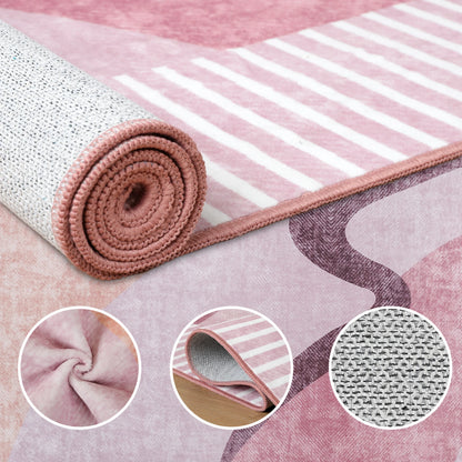 Area Rugs for Living Room, Machine Washable Vintage Rug,