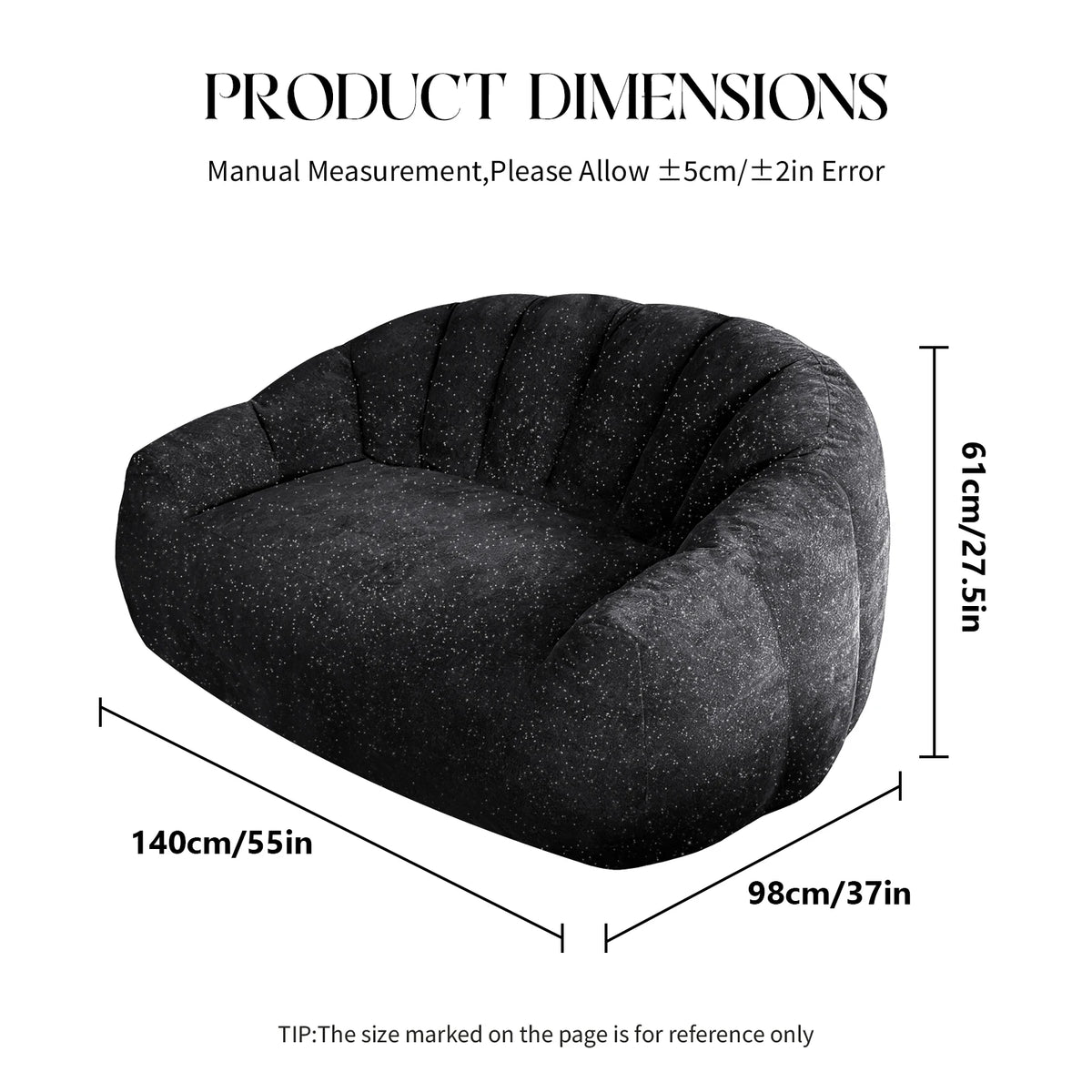 Comfy Bean Bag Sofa with Back Support