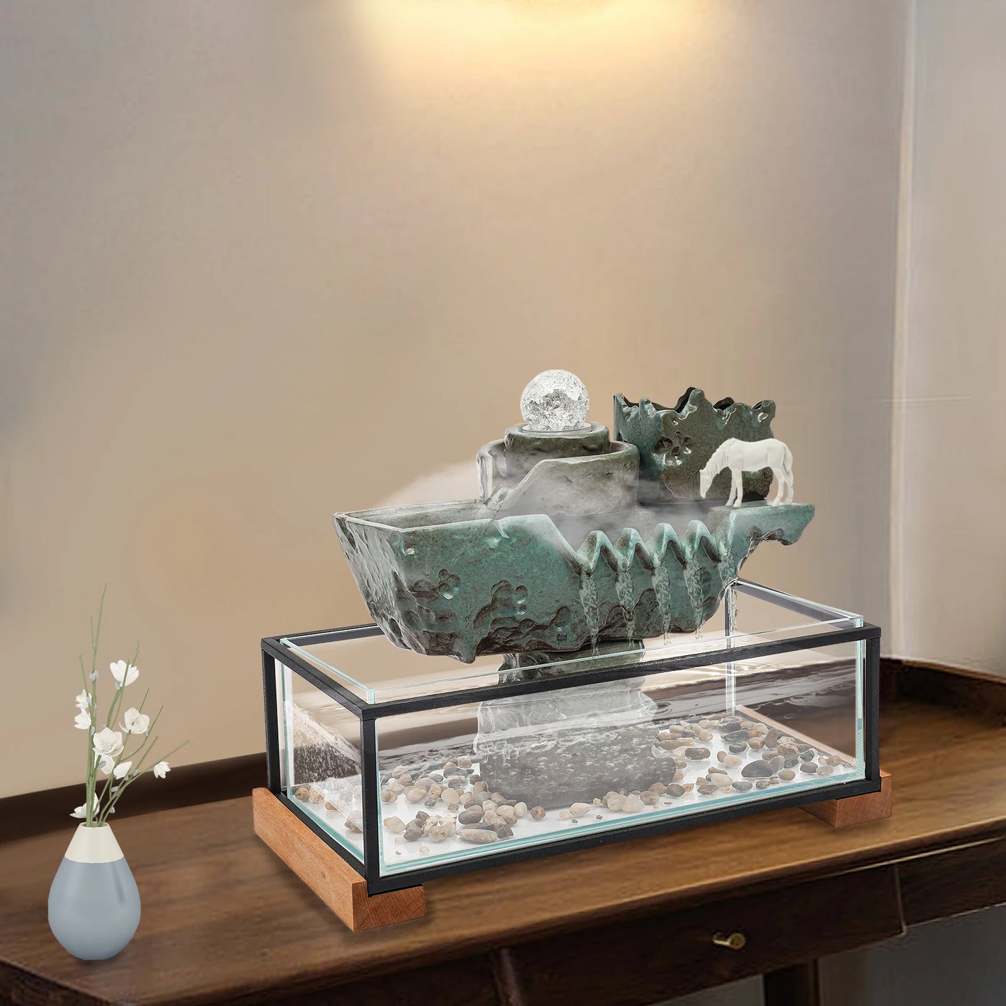 Zen Tabletop Water Fountain  Fish Tank