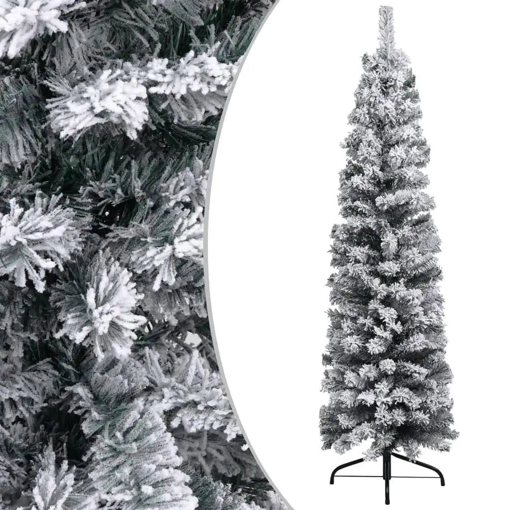 59.1 Slim Pre-lit Green Artificial Christmas Tree