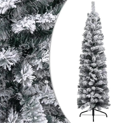 59.1 Slim Pre-lit Green Artificial Christmas Tree