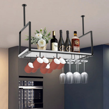 Ceiling Wine Glass Rack Wine Bottles Holder