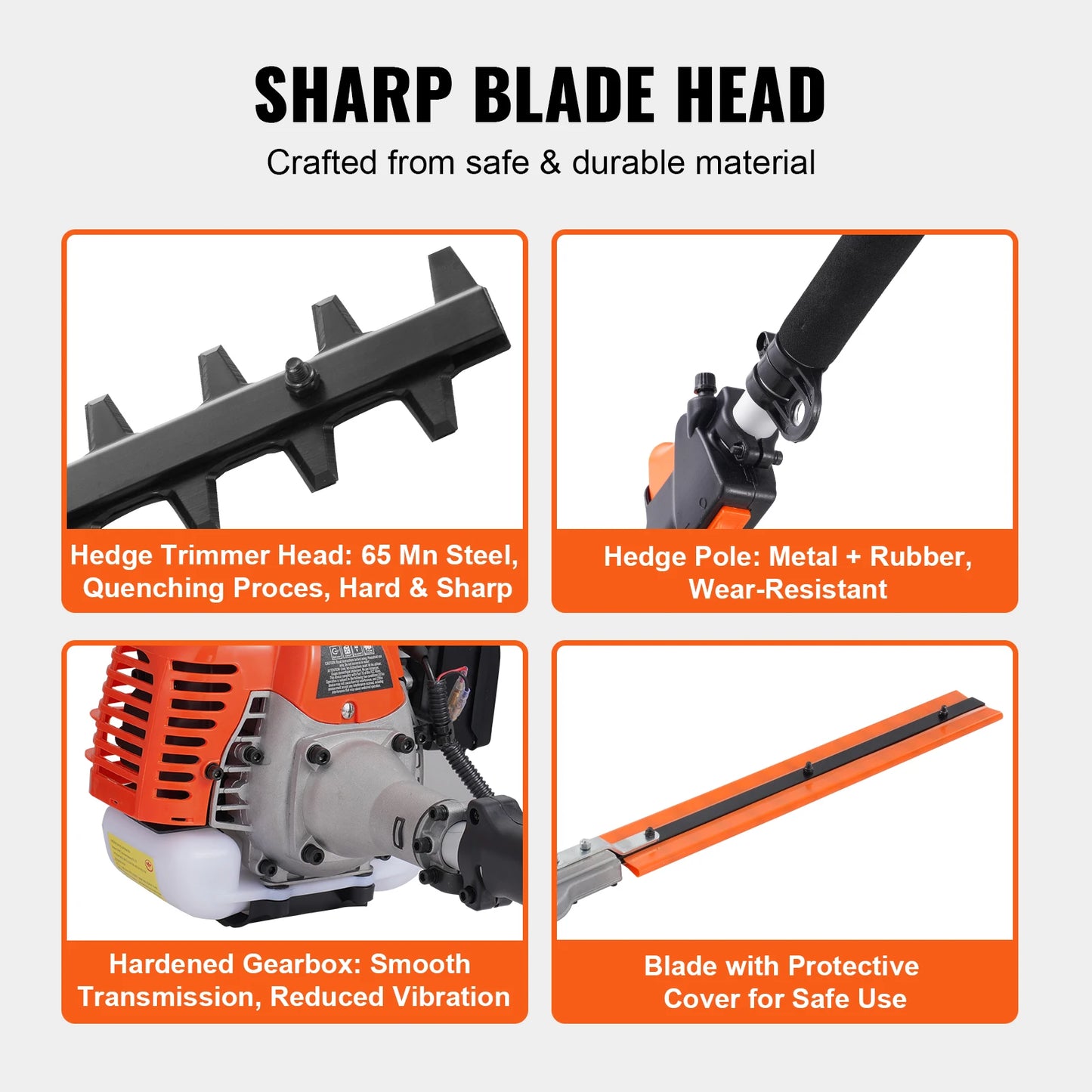 5-in-1 Multi-Functional Trimming Tools Gas Hedge Trimmer Weed Eater String Trimmer Edger Pole Saw Chainsaw Pruner
