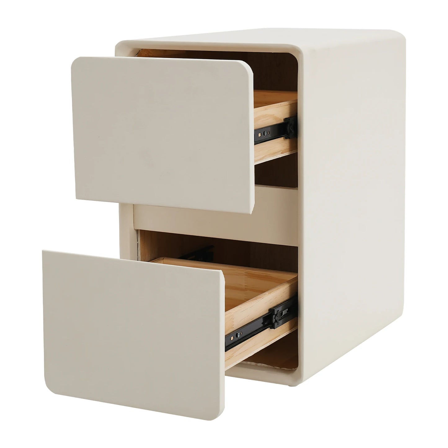 Modern Bedside Cabinet, Nightstand Storage Cabinet for The Bedroom, Side Table with 2-drawers, House Furnishings
