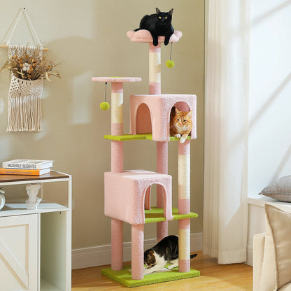 Cat Tree Tower with 4 Natural Sisal Scratching Posts
