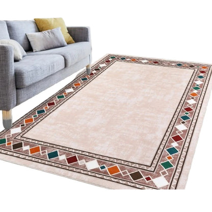 Border Solid Large Rug 9x12ft Rug Washable Area Rug for Living Room Dining Room Rug Bedroom Carpet Area Rugs for Farmhouse