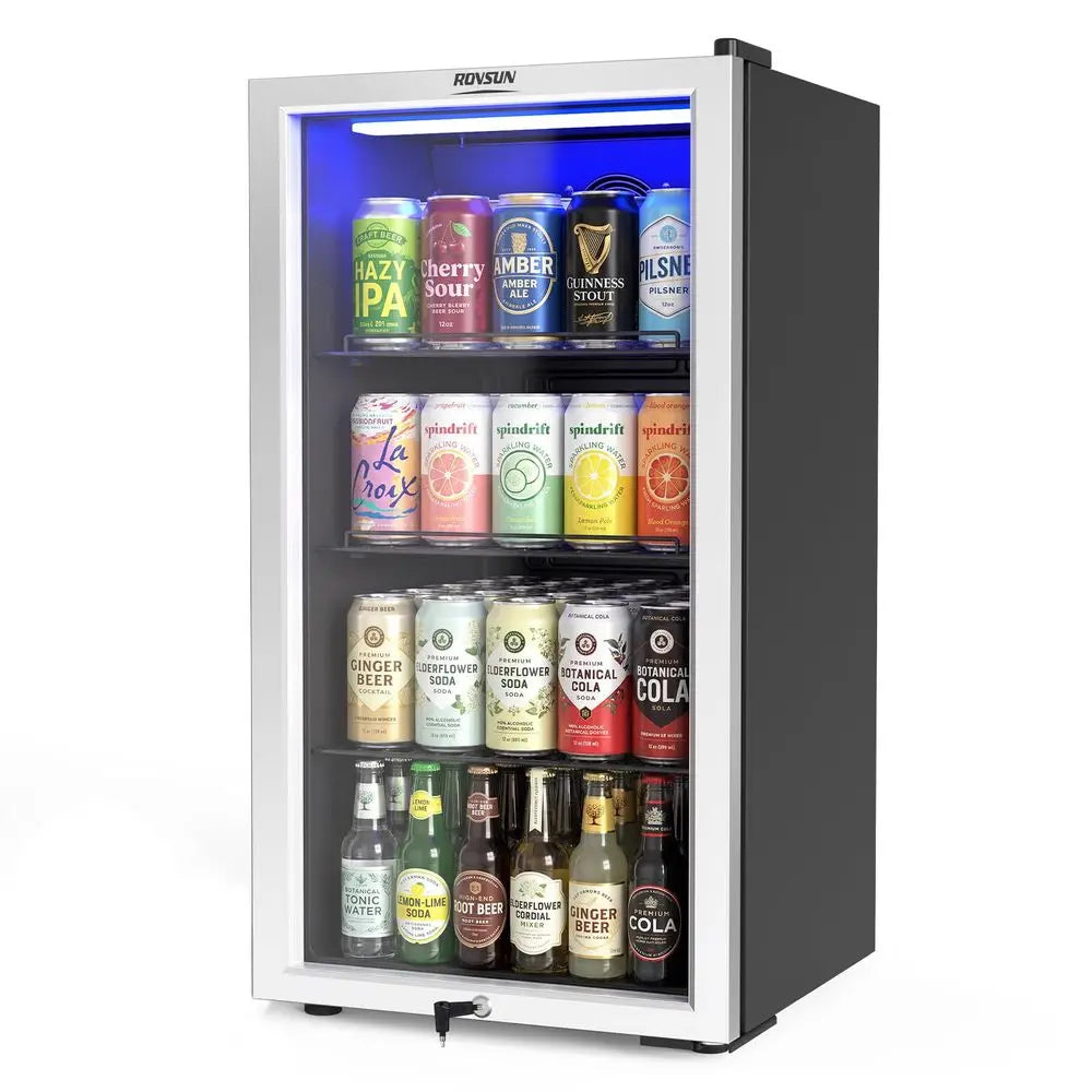 Beverage Cooler Refrigerator, Mini Cooler with Removable Shelves, 3250F Temperature