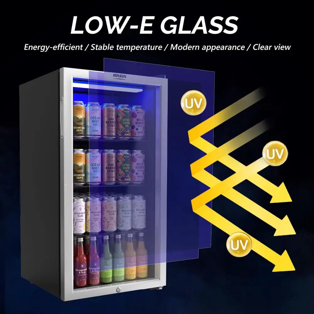 Beverage Cooler Refrigerator, Mini Cooler with Removable Shelves, 3250F Temperature