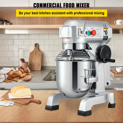 Electric Dough Machine Stainless Steel Commercial Cream Egg Whisk Mixer Processor Kitchen Food Stand Blender