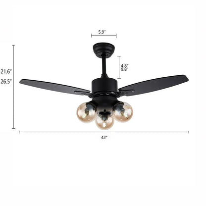 Ceiling Fan Lamp 3 Blades 3 Speed Fan for Bedroom Dining Room Home Office with Remote Control