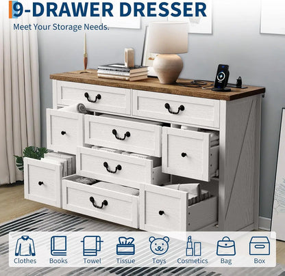 Wooden Chest of Drawer TV Stand Large Storage