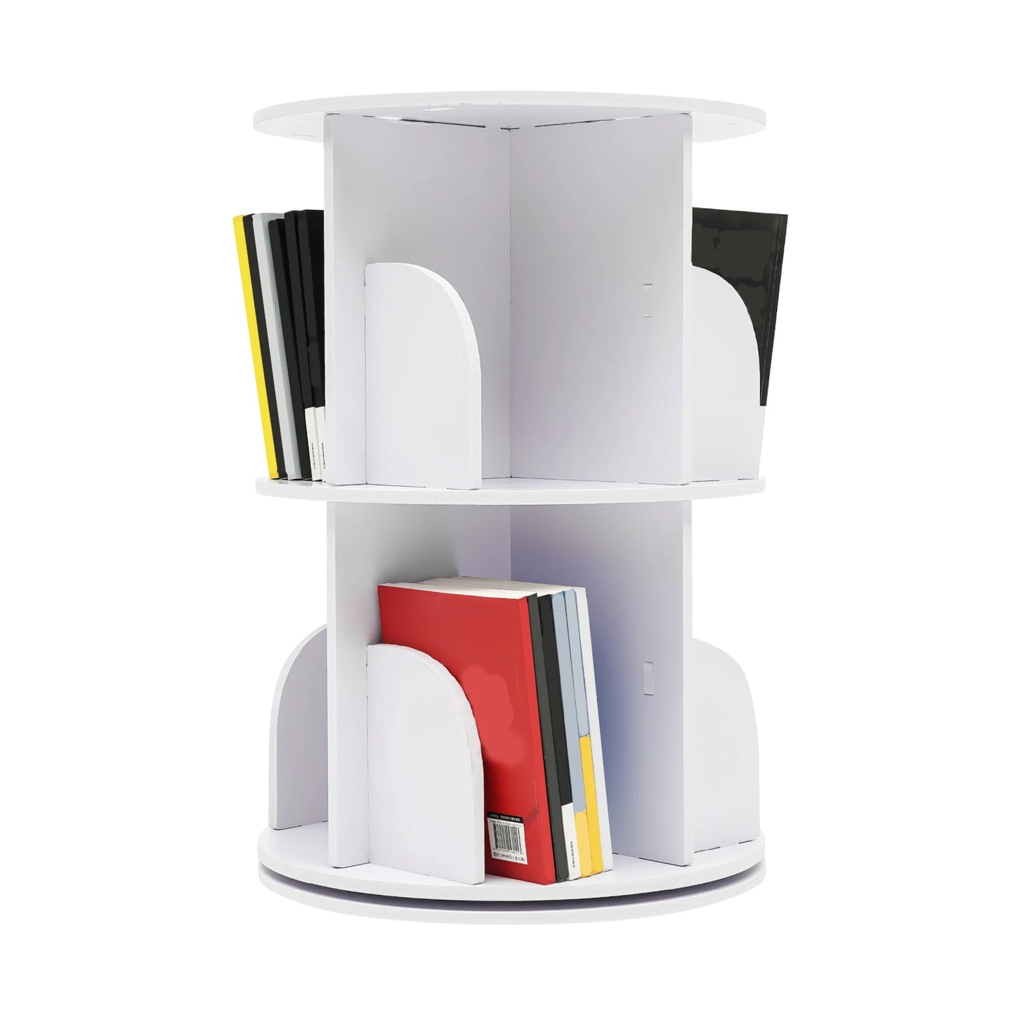 2-Tier Rotating Bookshelf: Stylish Design,