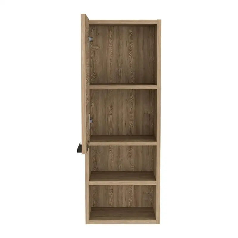 Medicine Cabinet with Two Shelves, Pine Finish, Stylish Storage