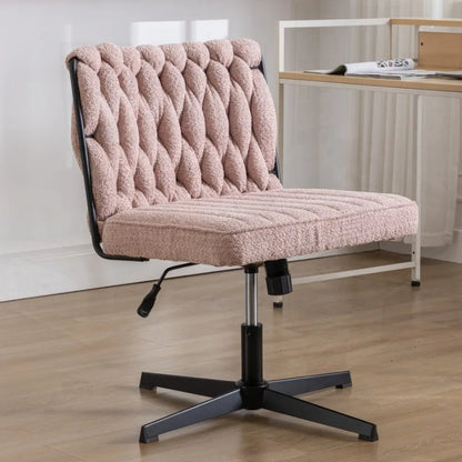 Armless Office Desk Chair No Wheels