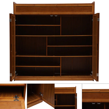 Bamboo Shoe Storage Cabinet – Large Organizer