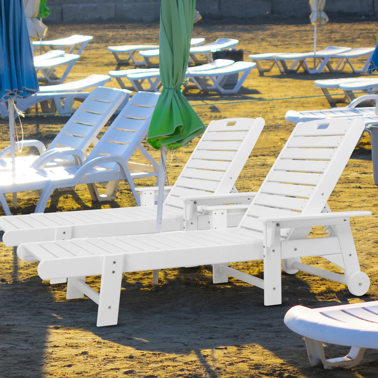 Backrest Adjustable Lying Bed White