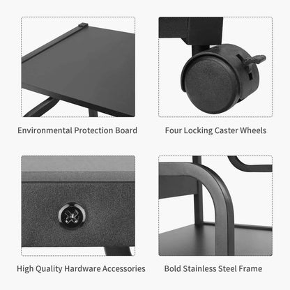 Homfa Mobile Printer Stand Scaner Rolling Cart Home Office Storage Organizer Rack Desk Organizers