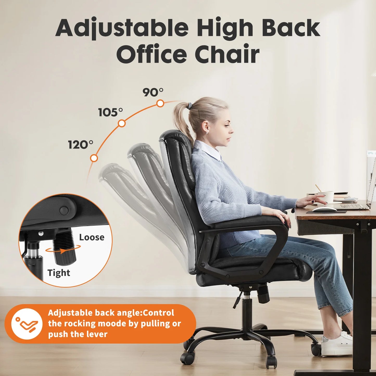 Leather Padded Armrest Chairs