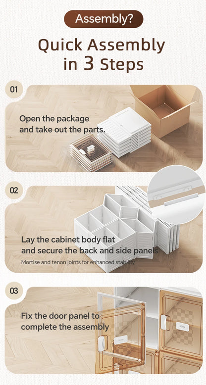 Foldable Clear Shoe Box,One Piece Shoe Rack, Bedroom Living Room Entrance Dormitory Accessory (For Entrance) Folding Sneaker