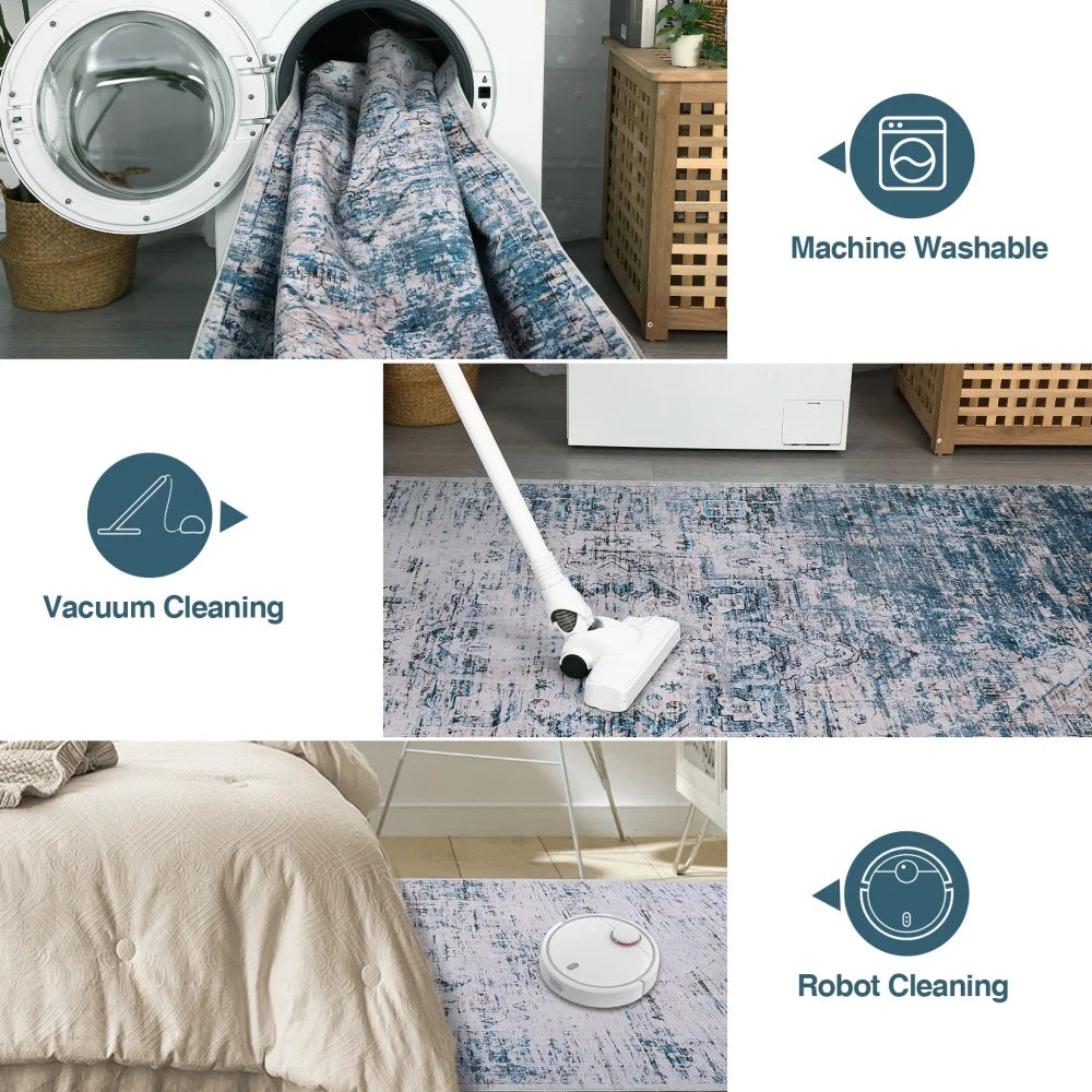 8x10ft Area Rugs for Living Room Machine Washable