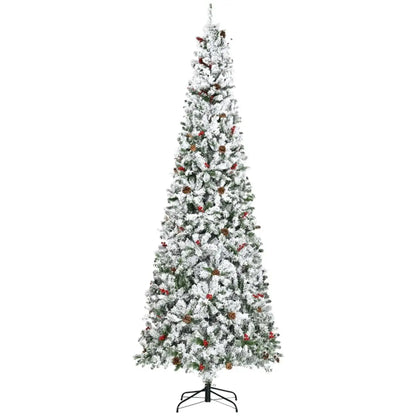 9ft Artificial Christmas Tree - Green Holiday Decoration for Home & Office Festivities