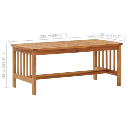 Coffee Table 40.2x19.7x16.9 Solid Acacia Wood