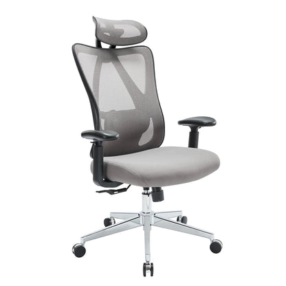 JHK Ergonomic Lumbar Support Mesh Backrest Office Chair Adjustable Height Headrest Breathable Back Rolling Swivel Gaming Chairs