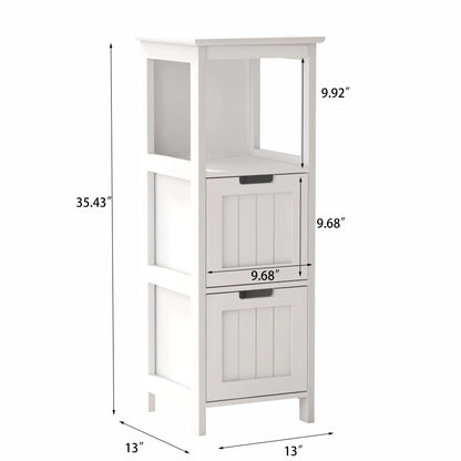Bathroom Floor Cabinet with 2 Drawers and 1 Storage Shelf