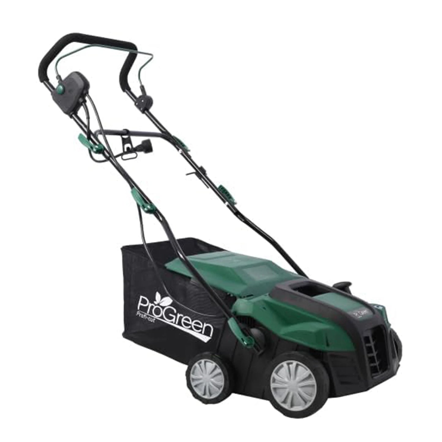 2-in-1 Electric Garden Scarifier & Dethatcher 15AMP Lawn Aerator with 58QT Detachable Bag 5 Height Adjustments for Thatch