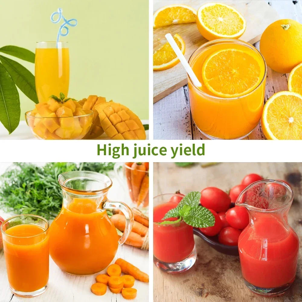 Slow Juicer Extractor for Vegetable and Fruit Screw Cold Press Fresh Beet Juice Electric Blender Home Appliance