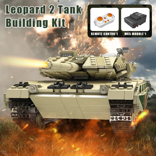 tank toy Technical The APP&RC Leopard 2 Tank Building Block Assembly Tank Brick Set Kids Christmas Gift