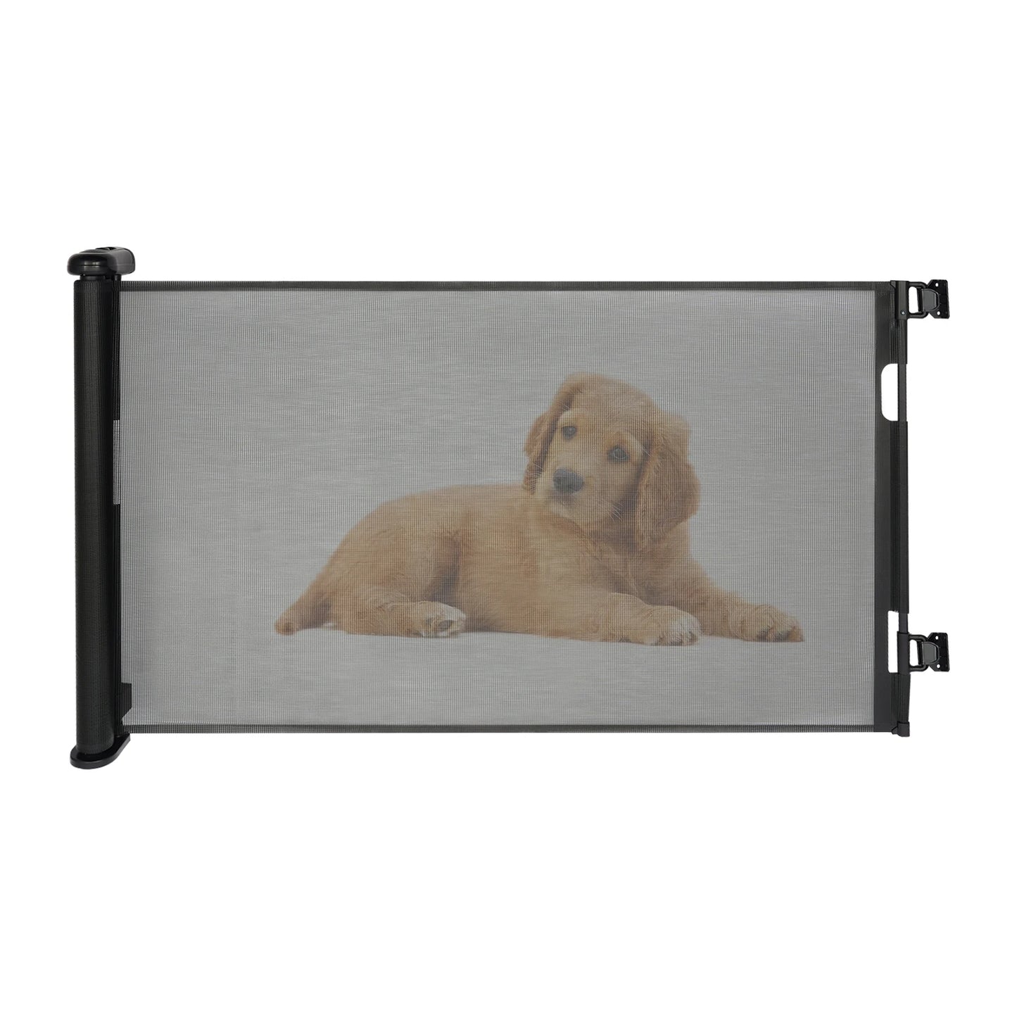 White/Black Iron Pet Fence 40-300cm Adjustable 84cm Height 10-40lbs Small Medium Dogs Indoor Safety Gate