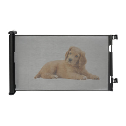 White/Black Iron Pet Fence 40-300cm Adjustable 84cm Height 10-40lbs Small Medium Dogs Indoor Safety Gate