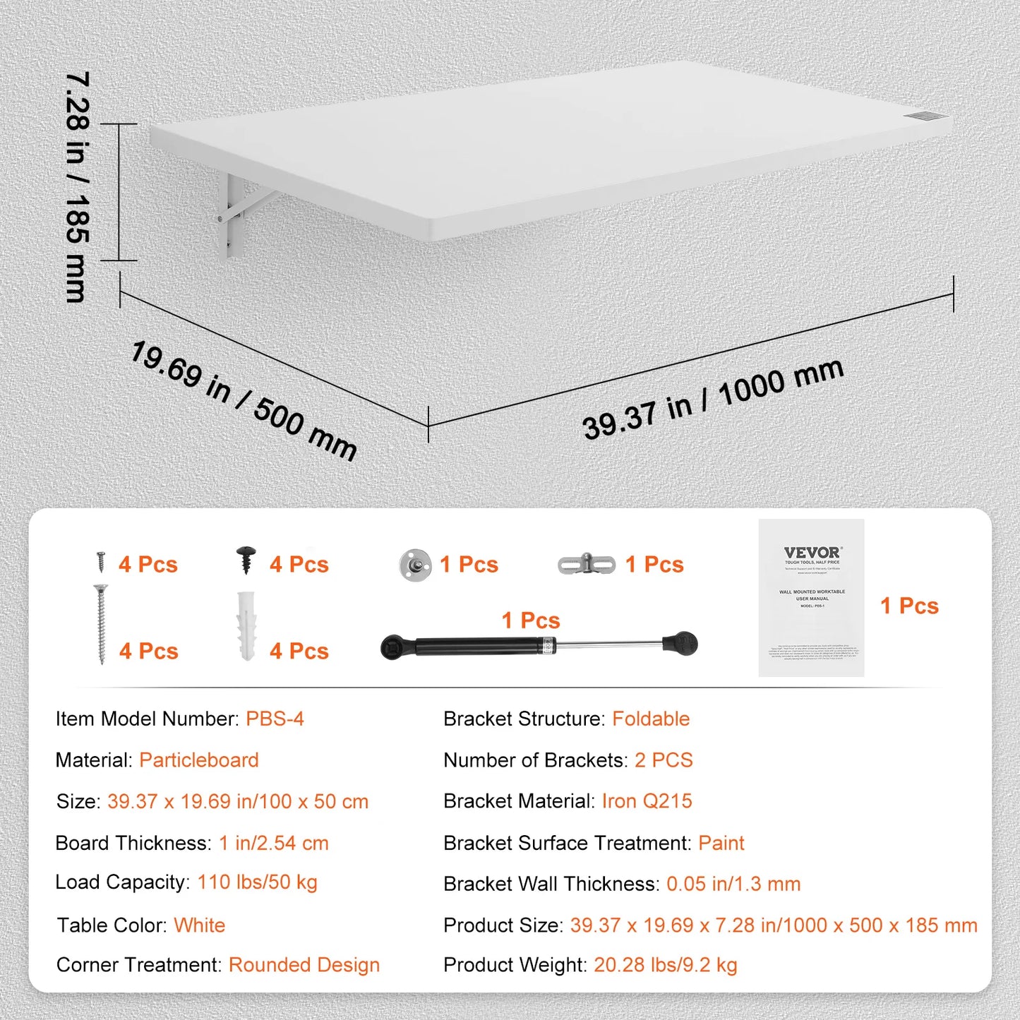 Wall Mounted Folding Table Drop Leaf