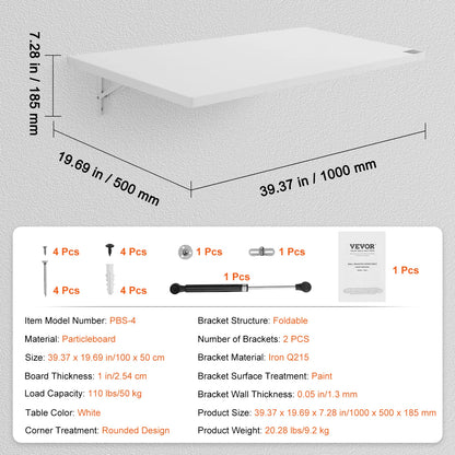 Wall Mounted Folding Table Drop Leaf