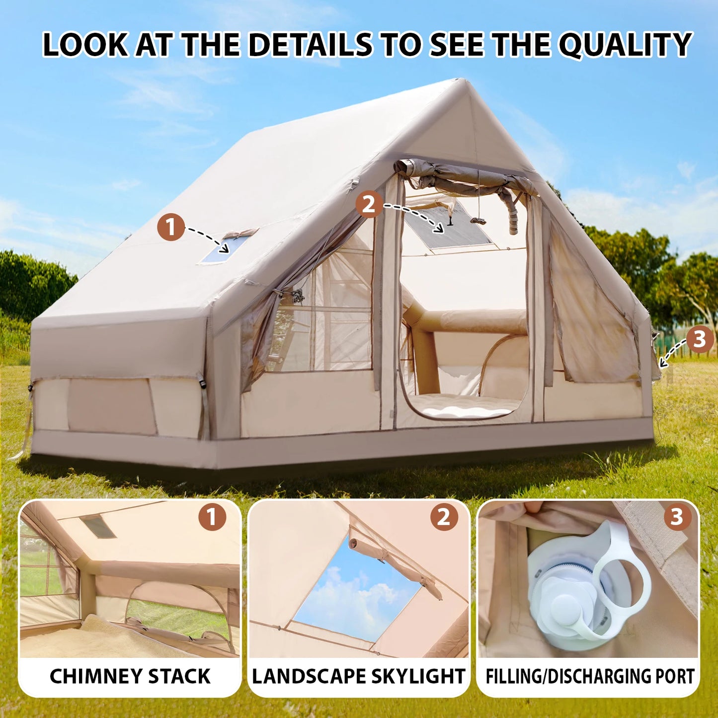 Easy Setup Inflatable Tent for Camping