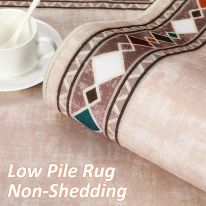 Border Solid Large Rug 9x12ft Rug Washable Area Rug for Living Room Dining Room Rug Bedroom Carpet Area Rugs for Farmhouse