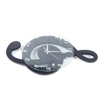 Durable Stylish Musical Note Wall Clock, Silent Non-Ticking, Battery Operated,