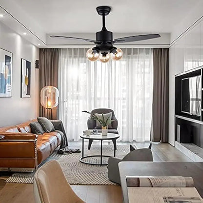 Ceiling Fan Lamp 3 Blades 3 Speed Fan for Bedroom Dining Room Home Office with Remote Control
