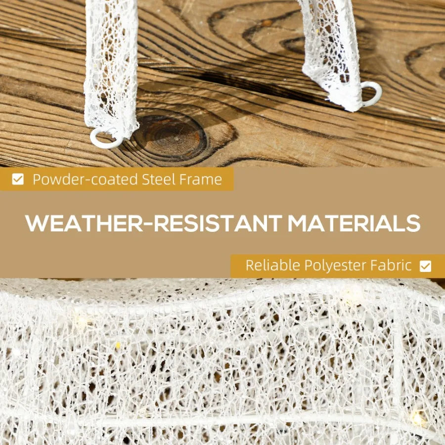 4.5ft 3Piece Light Up Christmas Deer Family Set of 3 Lighted Reindeer Christmas Drations with 2 LED Light Modes Stakes Zip Ties