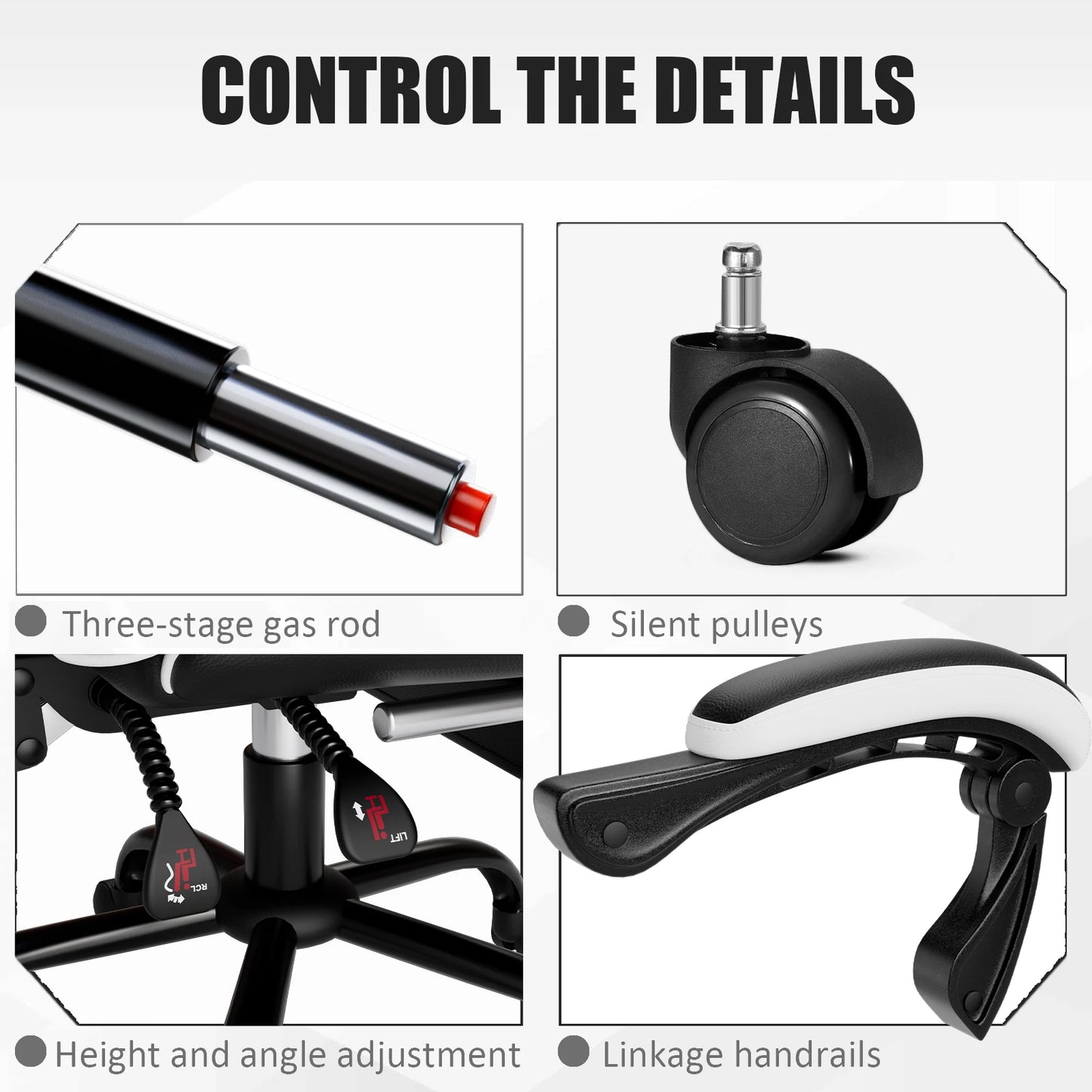 Ergonomic Gaming Chair with Footrest, Racing Style Video Game Chair for Adults, Reclining Gamer Chair Office Chair