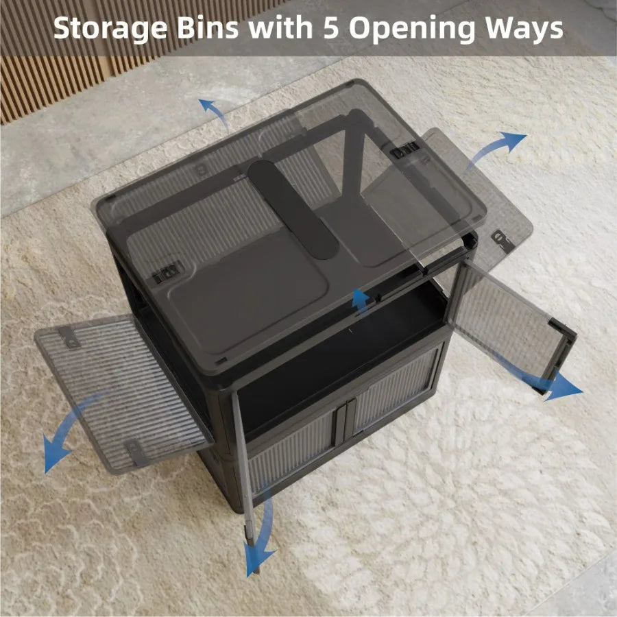 4Pack Transparent Stackable Storage Bins