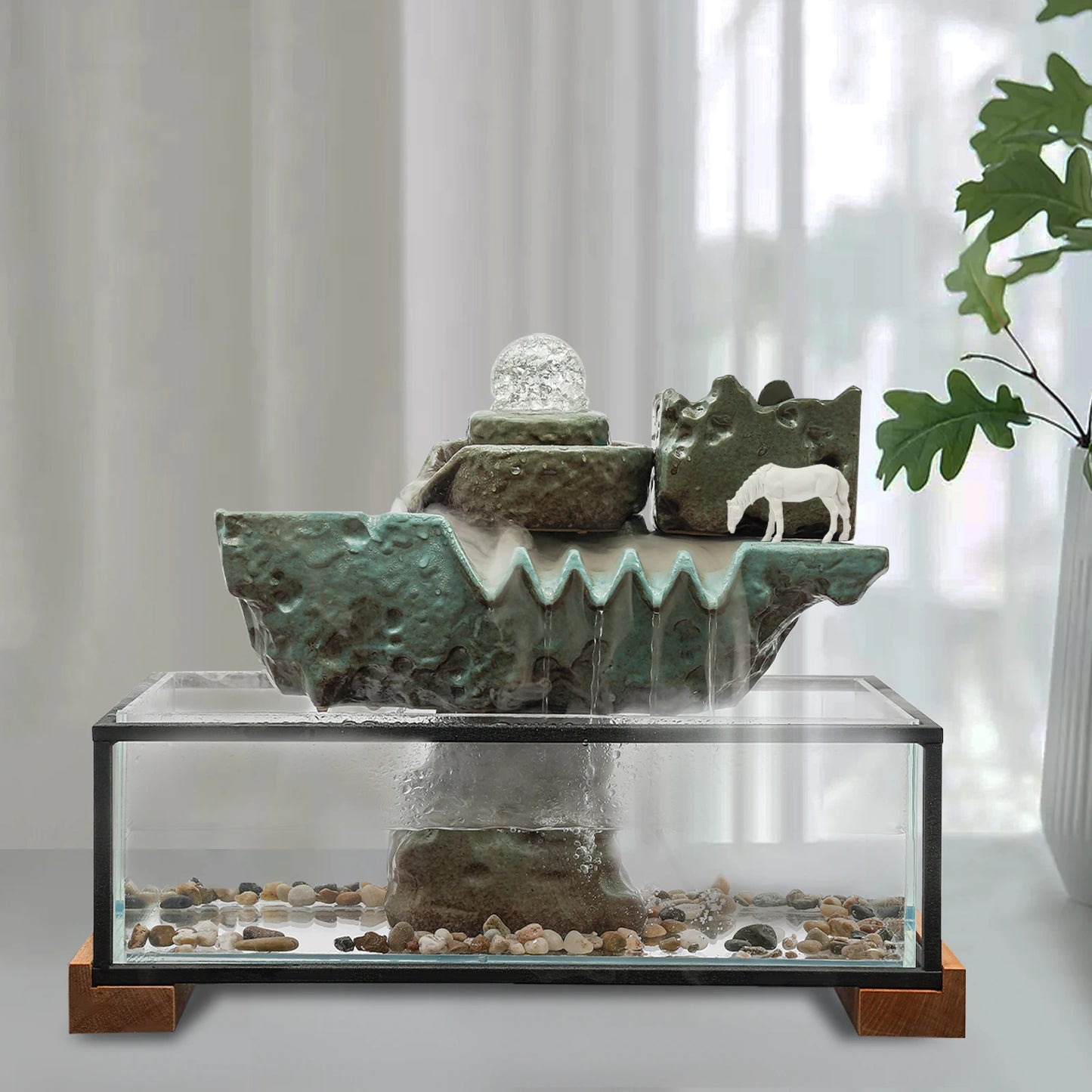 Zen Tabletop Water Fountain  Fish Tank